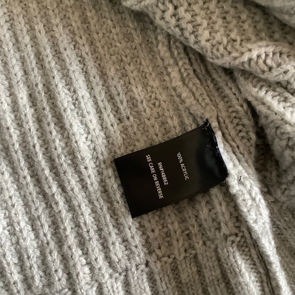 Torrid Gray Cable Knit Quarter Zip Sweater Plus Size 3 3X Funnel Neck Ribbed - Picture 7 of 16
